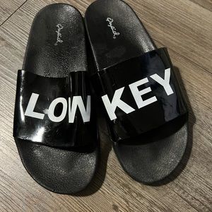 Slip on shoes that say low key